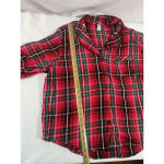 Victoria's Secret  Red Black Plaid 2 Piece Pajama Set Size XL Photo 2
