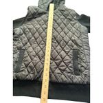Tommy Hilfiger  Quilted Hooded Jacket Black Knit‎ Sleeve Womens Large L Photo 9