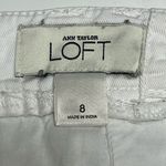 Loft Ann Taylor White Patchwork Lined Pull Up Mini Skirt with Pockets- Size 8 Photo 7