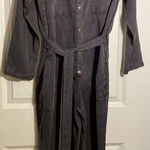 Young Fabulous and Broke  Jumpsuit Grey Snap Front Collar Pockets Belted Sz‎ Small Photo 0
