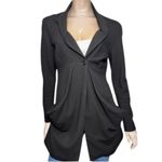 Alexander McQueen Women’s 38 4 S Black Slouch Pockets One Button Jacket Blazer Photo 1
