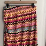 BODEN Side Split Jersey Midi Skirt Multi Textured Ikat Pink Size 8 Photo 8