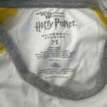 Harry Potter Shirt Women Medium Hugglepuff Raglan Tee Gray White Hogwarts Casual Photo 5