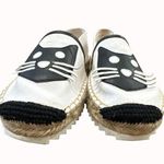 Karl Lagerfeld women’s white kitten theme espadrille shoes 10m SKU 6386 Photo 3