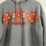 Wrangler Retro XL Gray Cropped Hoodie Aztec Graphic Western Sweatshirt Photo 2
