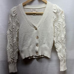 Jessica Simpson Jessica‎ Simpson Cream Cropped Sweater - Size XS - Cute! Photo 0