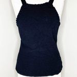 Milly  Black Ruffle Hem Sweater Tank Large Photo 0