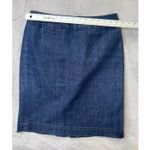 Coldwater Creek  Denim Jean Skirt Blue Size P8 Pencil Dark Wash Knee‎ Stretch Photo 1