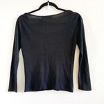 Carlisle Top Black Long Sleeve Scoop Blouse Sz P EUC Vintage XS/S Vintage Photo 5