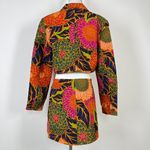 Farm Rio NWOT  Multicolor Floral Garden Cut-Out Long Blazer Size M Photo 13