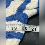 J.Crew Women's 100% Cotton White & Blue Striped Sweater. Cable Knit. Medium Photo 7