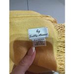 Vintage Sabby Anand Pashmina Wool & Silk Buttery Yellow Fringed Wrap Scarf Photo 3