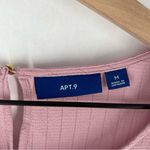 Apt. 9 APT.‎ 9 Pink Metallic Striped Crepe Chiffon High Low Long Sleeve Women's Top M Photo 4