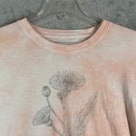 American Eagle Shirt Graphic Tee Floral Print Short Sleeve‎ Top Tie Dye Medium Pink Photo 3