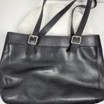 Coach Vintage  Legacy Tote Bag Black‎ Soft Leather Compartments Shoulder Straps Photo 3
