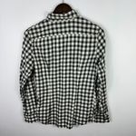 Banana Republic Button Shirt Women S Gingham Check Black White Preppy Classic Photo 5