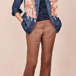 J.Jill Linen Stretch Pants Womens 14 Terracotta Rust Ankle Nantucket Chino Pant Photo 0