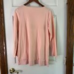 Pure Jill Everyday Relaxed Fit Long Sleeve Pockets Comfy Casual Top Peach M Pima Pink Size M Photo 9