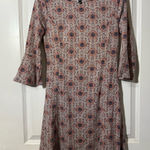 Massini  3/4 Long Sleeve Dress - Pink and Purple Pattern Floral Size S Photo 0