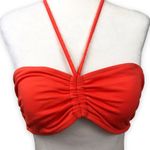 Parker Ruched Bandeau Bikini Top in Tangerine Photo 4