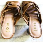 Joie  Luz Crisscross Cognac Heels Sandals Block Heel Open Toe Slide Leather 8.5 Photo 3