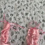 Sky to Moon Ruffle Corset Eyelet Bralette Top Sexy Cottagecore Valentines Day Pink Size M Photo 3