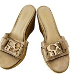 Coach gold tone wedge sandals. 6.5B Photo 0