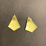 Vintage 80s Funky Earrings Yellow Photo 1