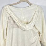 Vintage Y2K DKNY Womens L/XL Cream Graphic Print Slim Hooded T Photo 8