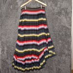 Free People Boho Maxi High Low Broom Shirt Crinkle Multicolor Womens S/p Photo 2