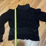 Ba&sh  Noveo‎ Blouson Sleeve Smocked Top In Black Size XS Photo 9