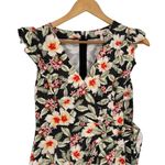 Rebecca Taylor Kamea Floral Faux Wrap Midi Dress size 4 Slit Polka Dots Ruffle Photo 3