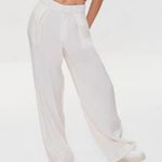 Forever 21 Cream Wide-Leg Pleated Pants Photo 0