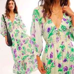 Free People Golden Hour Maxi Dress White Floral Goddess Ethereal XS NWT Bohemian Photo 0