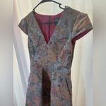 Vince Camuto Women's Floral Jacquard Cap-Sleeve Dress with Pockets Size 6 476 Photo 5