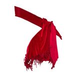 INC International Concepts Open Front Fringe Jacket Red Faux Suede Asymm… Size undefined Photo 3