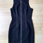 T By Alexander Wang Tech suiting full zip front black mini dress size 4 small Photo 5