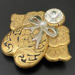 Vintage 1995 AOL JANE Signed Damascene Gold Photo 4