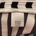 Banana Republic Fit & Flare Cocktail Dress Black/White Stripes Cut Out Back Edgy Photo 8