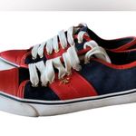 Tory Burch | Churchill Suede Sneakers Navy Ivory Red | 7 Photo 6