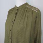 Free People 𝅺 The Best Blouse Crochet Lace Back Button Front Women’s Size Small Photo 3