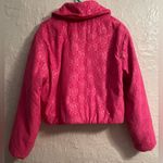 Urban Outfitters  Coat Womens Pink Femme Peace Sign Embossed Cropped Y2K; size S Photo 7