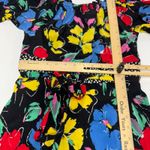 RIXO Dress Womens Size 2 Black Floral Print Off Shoulder Puff Sleeve Maxi Photo 8