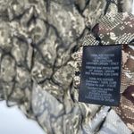 PJK Patterson J Kincaid Brown Snake Print Button Up Shirt Leather Trim Size M Size M Photo 10