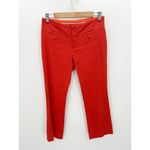 Anthropologie Cartonnier Pants Women 2 Orange Charlie Crop Flare Cotton Blend Photo 9