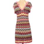 BCBG Max Azria Crocheted Chevron Silk dress size Medium‎ Photo 9