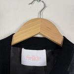 Selkie Sheer Pillow Still Life Ghosted Pullover in Black Size XS Photo 4