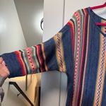 CHAPS Oversized 3/4 Dolman Sleeve Knit Serape Southwestern Sweater Scoop Neck 1X Photo 1