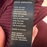 Good American NWT  STRETCH RIB KNIT SHOULDER MINI DRESS OXBLOOD Size Large Photo 7