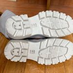 Free People Emma Ruche leather Boots grey white chunky sole Sz 39.5 Photo 10